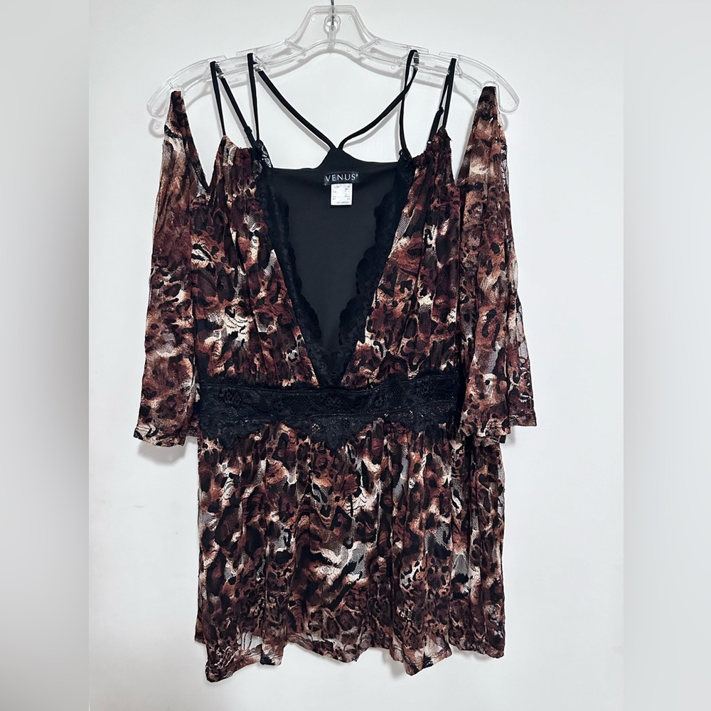 Venus Animal Print Lace Top